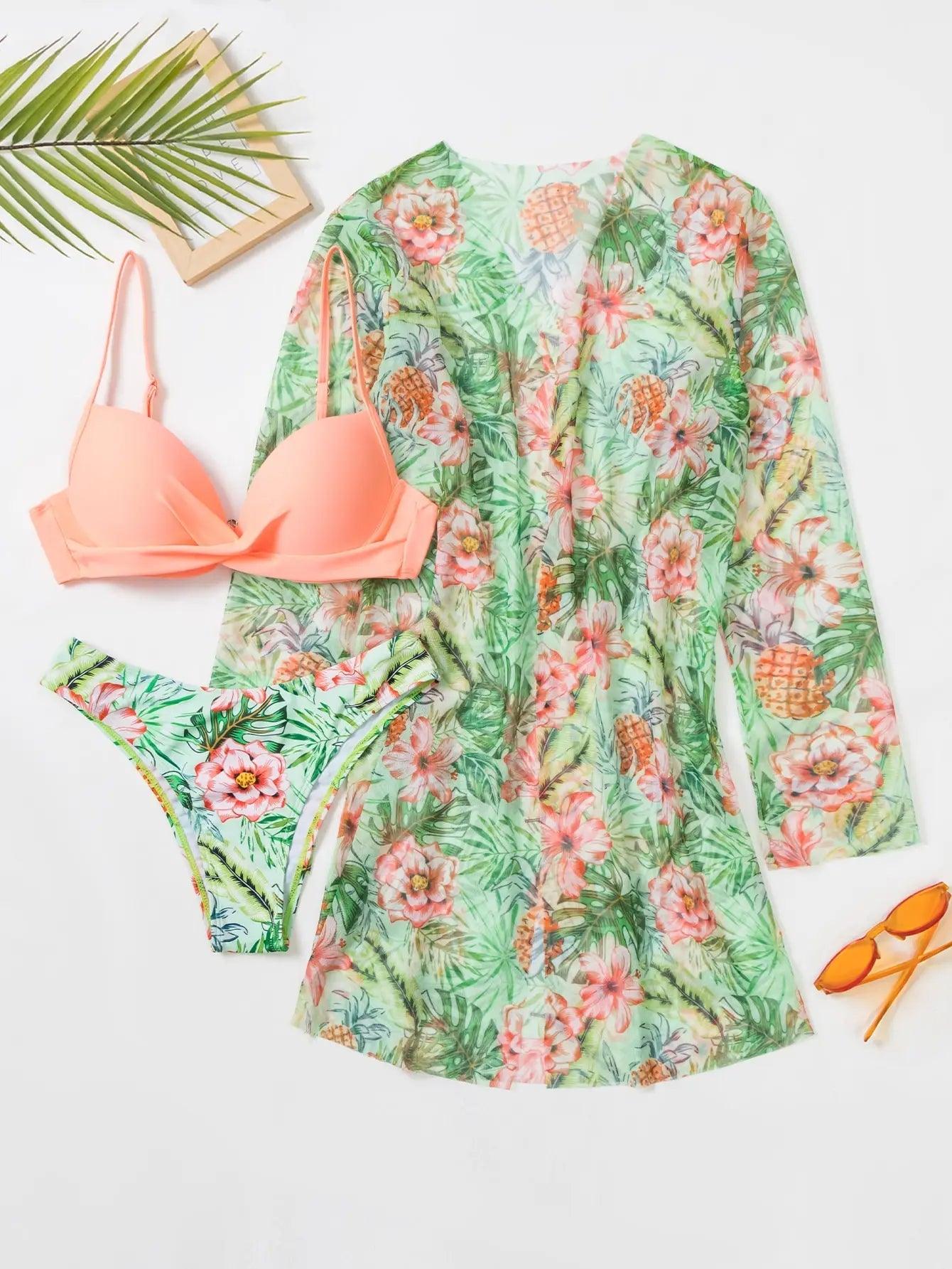 Conjunto Cikini™ | Biquíni + Saída de Praia