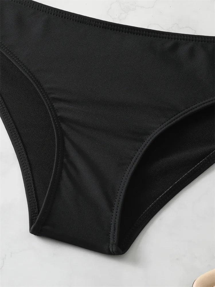 Biquíni One Shoulder Black