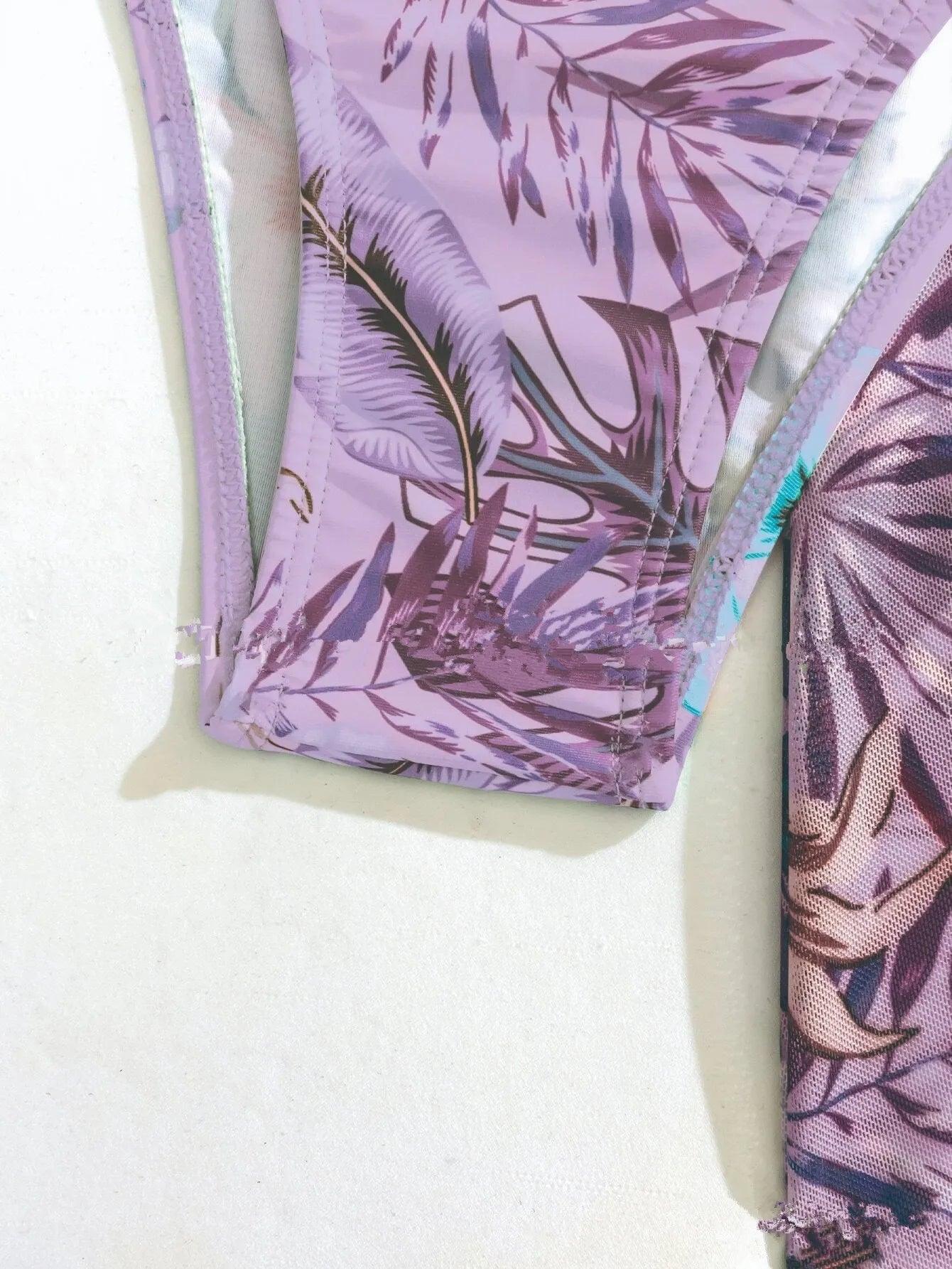 Conjunto Cikini Violetta | Biquíni + Saída de Praia
