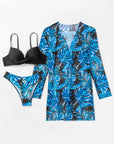 Conjunto Cikini Sea Floral | Biquíni + Saída de Praia