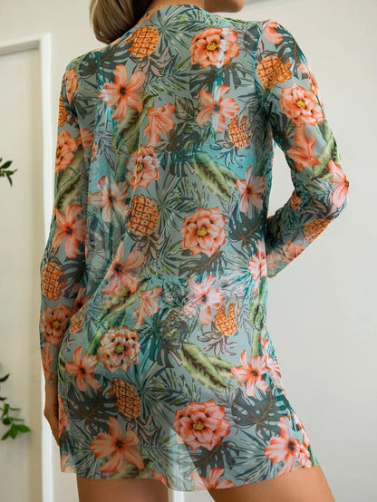 Conjunto Cikini Tropical™ | Biquíni + Saída de Praia