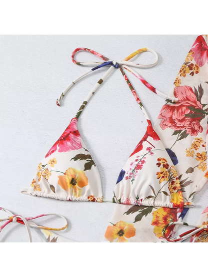 Conjunto Bíquini e Saída de Praia Palm Leaves
