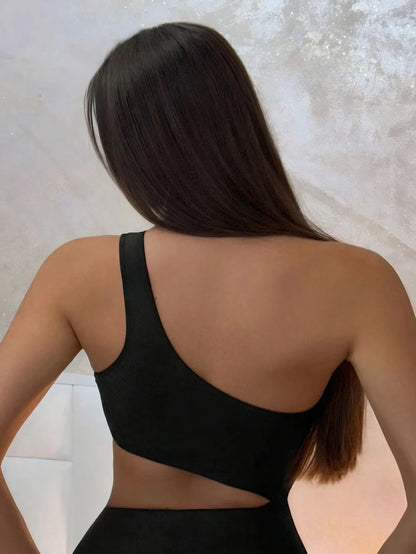 Maiô One Shoulder Waves