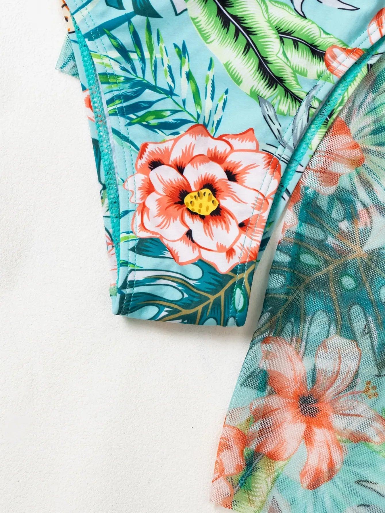 Conjunto Cikini Tropical | Biquíni + Saída de Praia