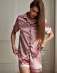 Pijama Americano Satin Rosé