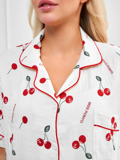 Pijama Americano Cherry Bloom