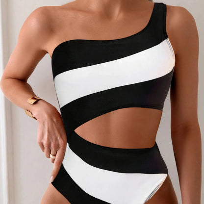 Maiô One Shoulder Waves
