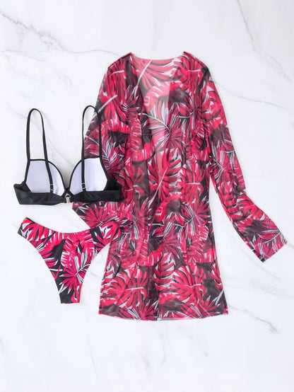Conjunto Cikini Iresine™ | Biquíni + Saída de Praia