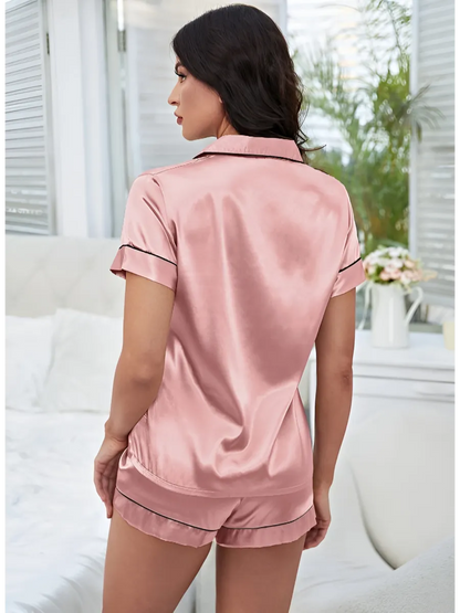 Pijama Americano Satin Rosé