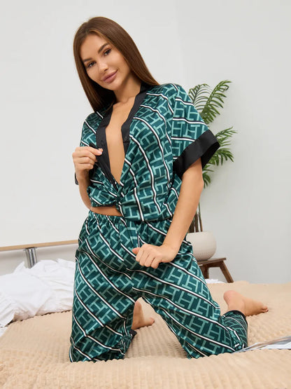 Pijama Longo Noir Esmeralda