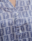Pijama Longo Geométrico Notte Blue