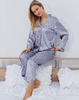 Pijama Longo Geométrico Notte Blue