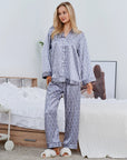 Pijama Longo Geométrico Notte Blue