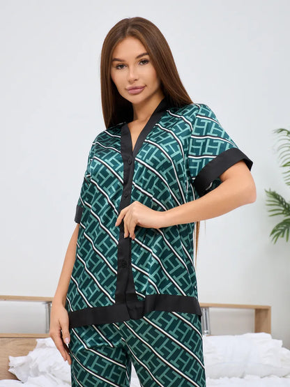 Pijama Longo Noir Esmeralda