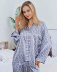 Pijama Longo Geométrico Notte Blue