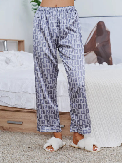 Pijama Longo Geométrico Notte Blue