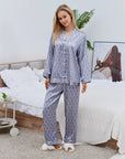 Pijama Longo Geométrico Notte Blue