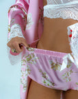 Conjunto BabyDoll e Robe Wild Lace Rosé