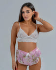 Conjunto BabyDoll e Robe Wild Lace Rosé