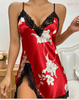 Camisola de Luxo Floral Luxy™ | (Decote Sexy) Renda + Tecido Leve e Respirável (FRETE GRÁTIS) - savina