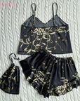 Pijama Real FlowerLux™ | Elegância e Conforto (Conjunto Completo) - savina