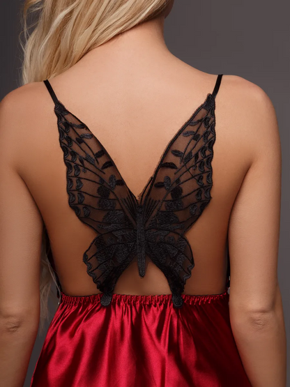 Camisola de Luxo Butterfly Red
