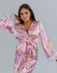 Conjunto BabyDoll e Robe Wild Lace Rosé