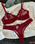 Conjunto Lingerie Cherry™ | O Segredo das Mulheres (FRETE GRÁTIS) - savina