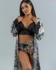 Conjunto BabyDoll e Robe Wild Lace Flora