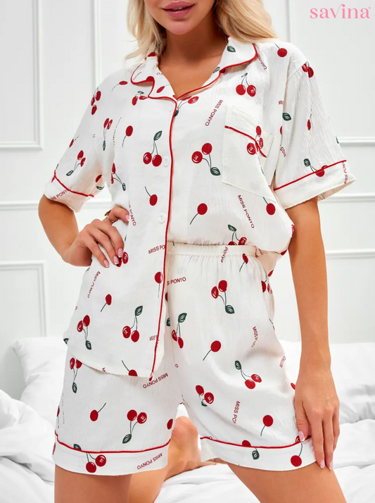 Pijama Americano Cherry Bloom