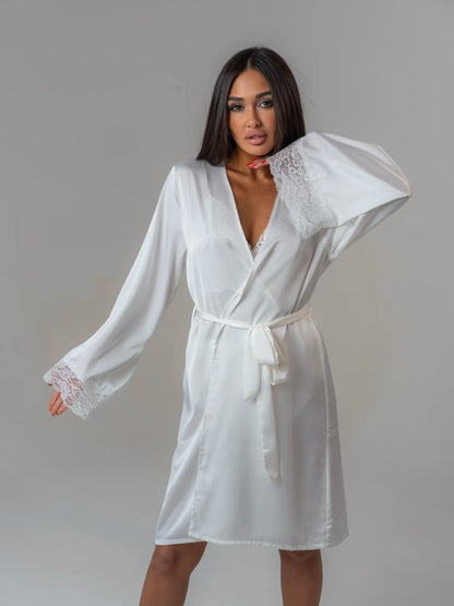 Conjunto BabyDoll e Robe Wild Lace Neve