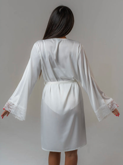 Conjunto BabyDoll e Robe Wild Lace Neve