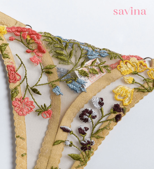 Conjunto Lingerie Lace Floral™ | O Segredo das Mulheres (Conjunto Completo) - savina