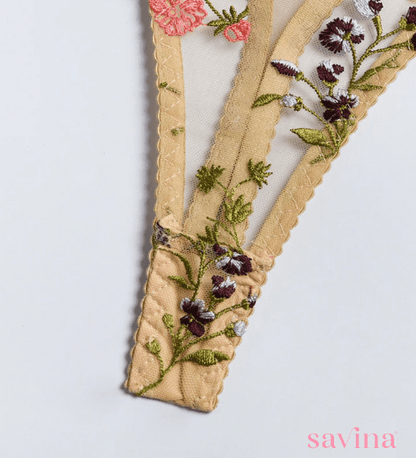 Conjunto Lingerie Lace Floral™ | O Segredo das Mulheres (Conjunto Completo) - savina