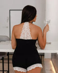 Pijama Crochet Black