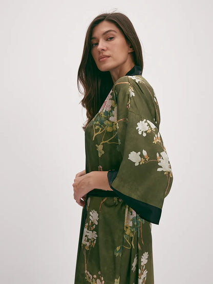 Kimono Verde Éden Japonês
