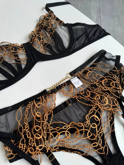 Lingerie Ouro Nero