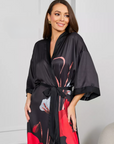 Robe Longo Black Bloom