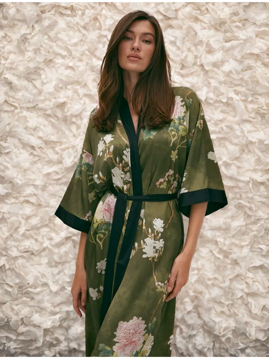 Kimono Verde Éden Japonês
