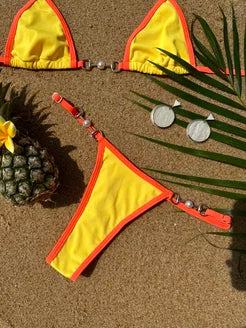 Biquíni Texturizado La Plage Pérola Amarelo Solar