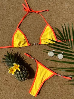 Biquíni Texturizado La Plage Pérola Amarelo Solar