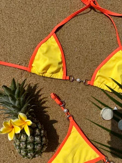 Biquíni Texturizado La Plage Pérola Amarelo Solar
