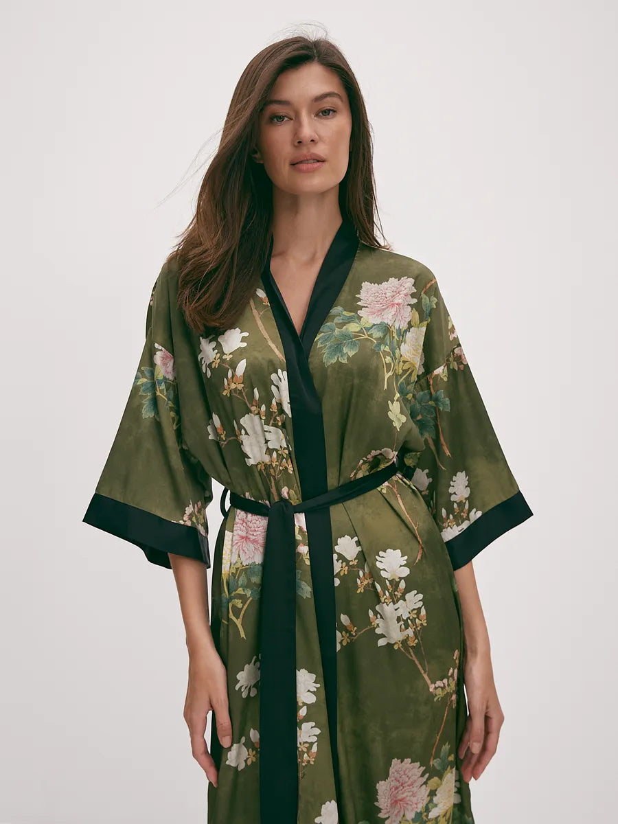 Kimono Verde Éden Japonês
