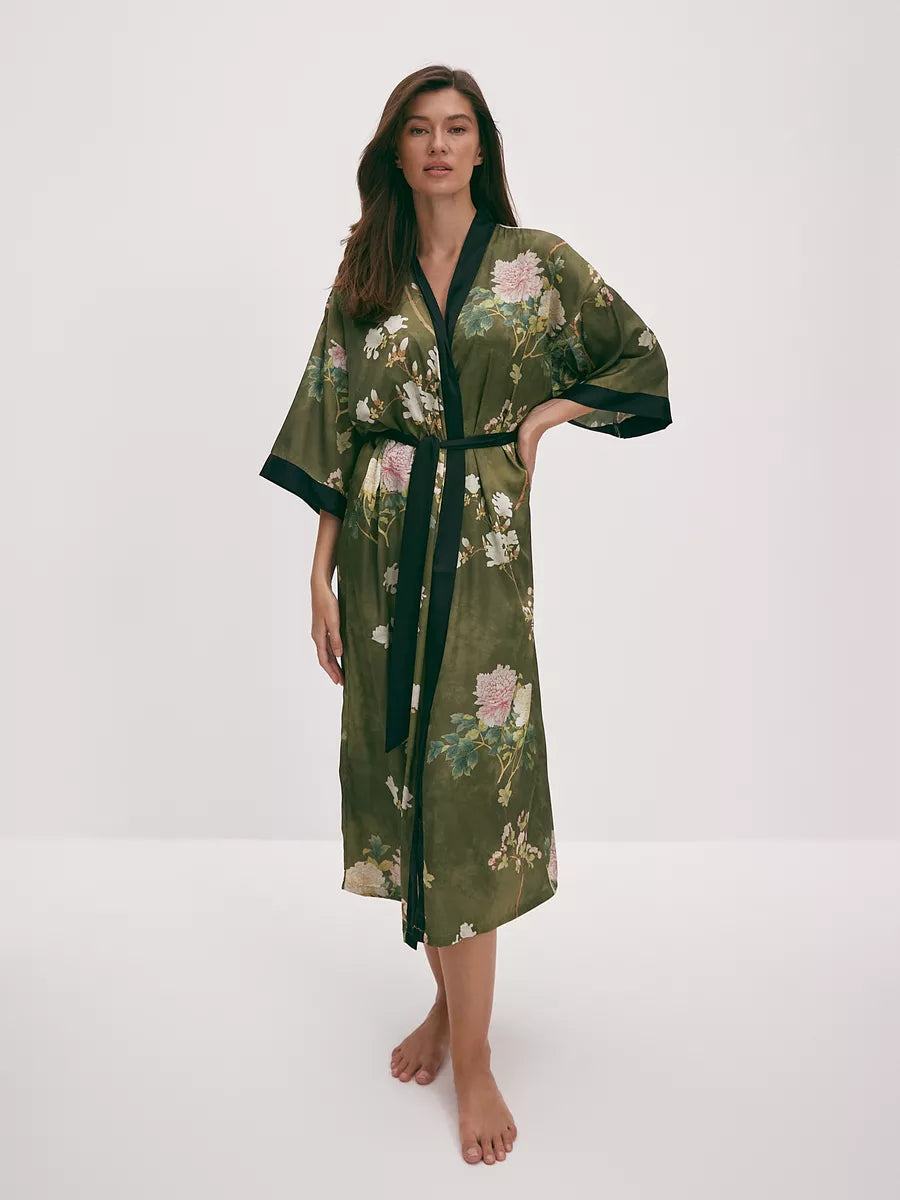 Kimono Verde Éden Japonês