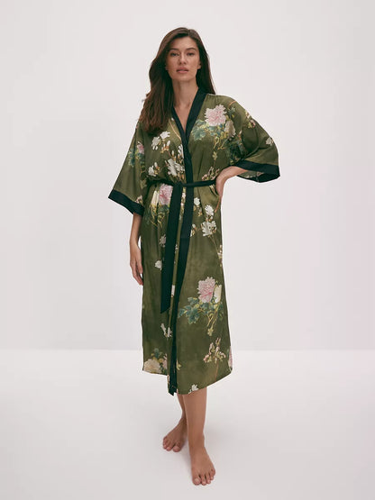 Kimono Verde Éden Japonês