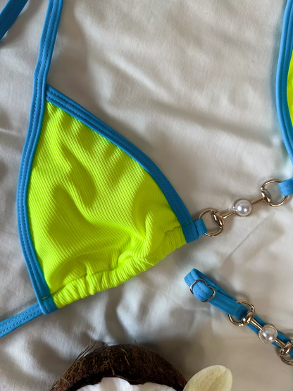 Biquíni Texturizado La Plage Pérola Neon