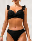 Biquíni Hot Pants Cintura Alta Luna Bella Preto