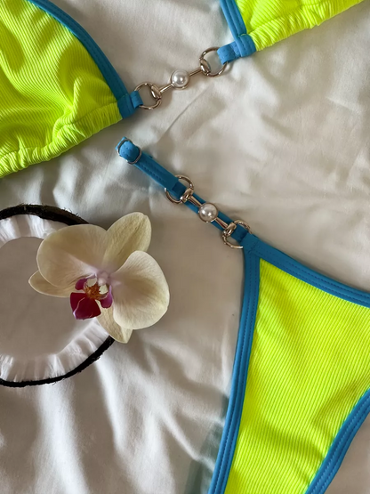 Biquíni Texturizado La Plage Pérola Neon