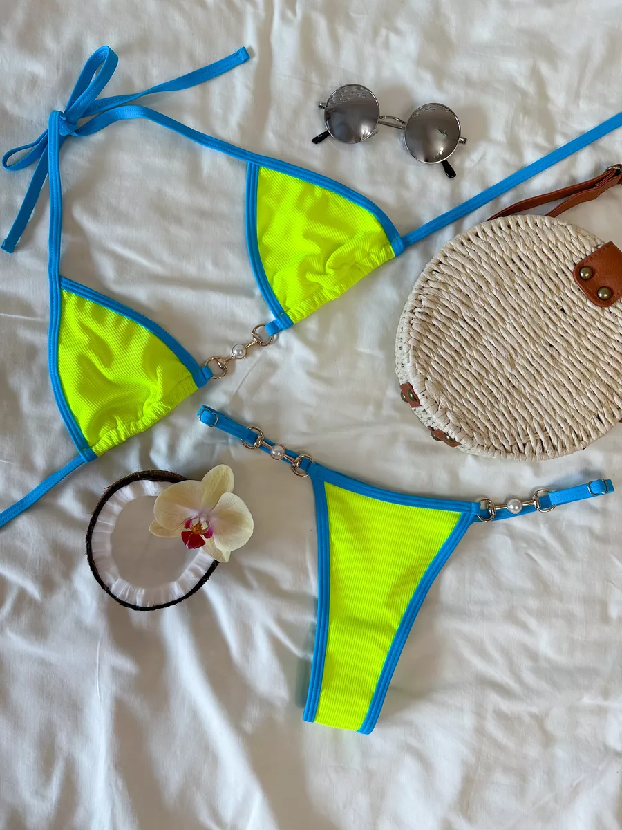 Biquíni Texturizado La Plage Pérola Neon