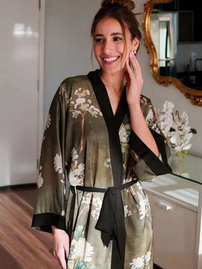 Kimono Verde Éden Japonês